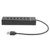 USB 3.0 Hub 7Port Splitter with Blue LED Indicator High Speed 5Gbps BYLP107 DC 5V