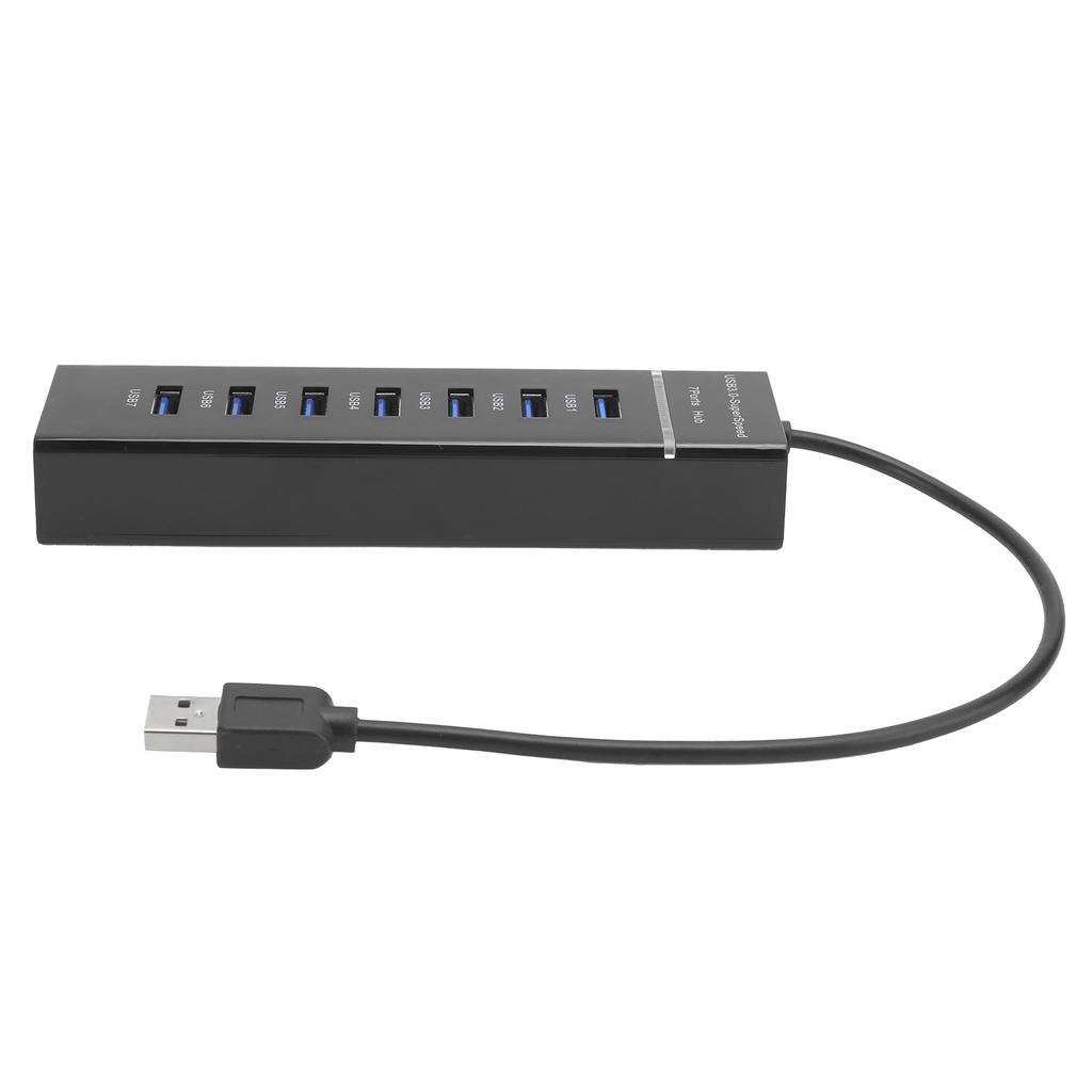 USB 3.0 Hub 7Port Splitter with Blue LED Indicator High Speed 5Gbps BYLP107 DC 5V