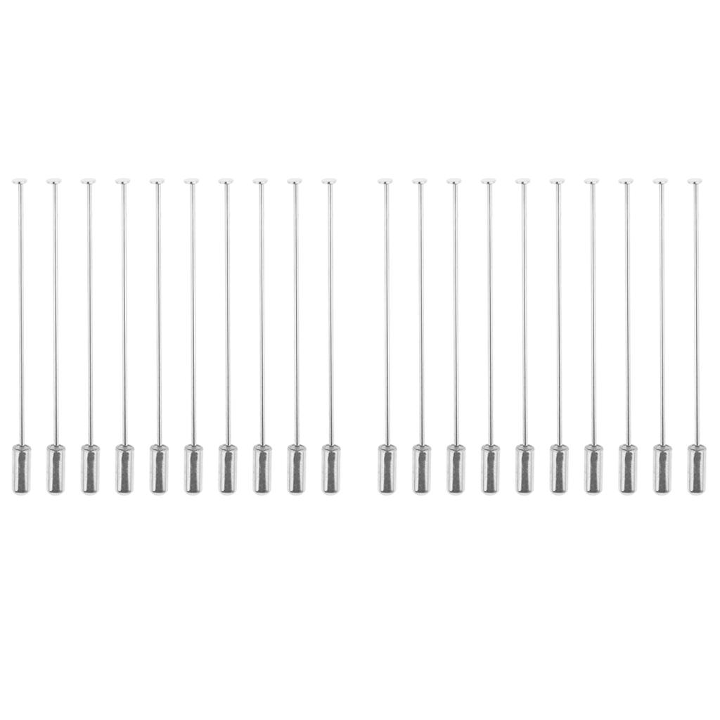 20 Pieces Copper Silver Long Pin DIY Scarf Collar Lapel Find