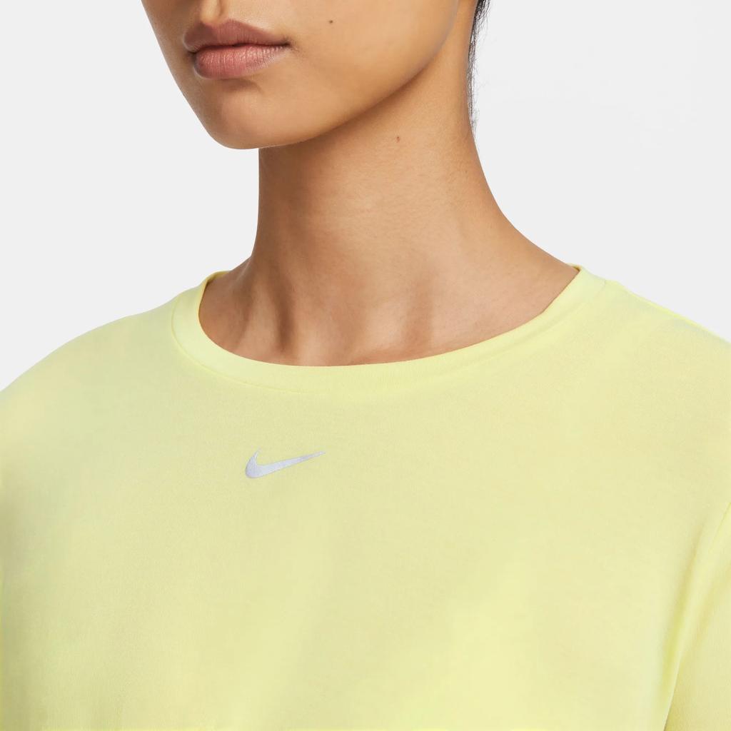 Nike Dri-FIT One Luxe Solid Color Crew Neck Short Sleeve T-Shirt Women tops Bright-Green DD4922-331