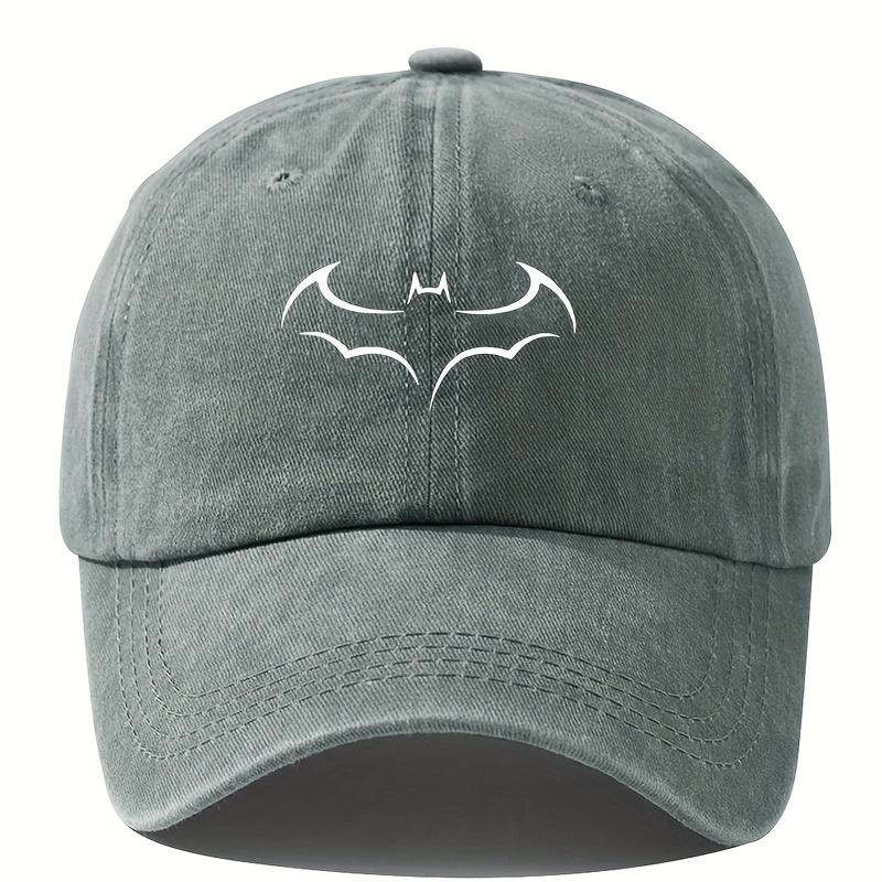 Men's baseball cap outdoor versatile casual soft top hat casual dad truck hat retro washed bat print hip-hop hat