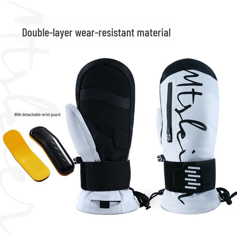 Men's and Women's Waterproof Touchscreen Ski Gloves: Shock-Absorbing, Cold-Proof, Built-In Wrist Protection for Snow Season