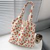Retro Polka Dot Versatile Casual Tote Large Capacity Shoulder Canvas Bag