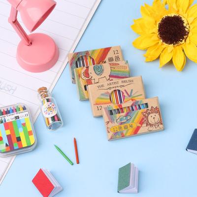 Playing House Dolls Accessories Miniature Color Pencil Doll Colorful Crayon Dollhouse Decoration
