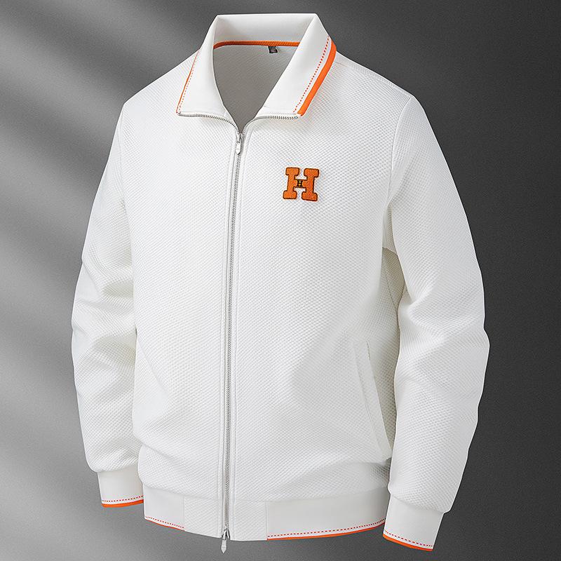 Мужская модная зимняя куртка-худи с вышивкой, на молнии, с отложным воротником L