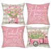 Christmas Theme Christmas Decoration Printing Pattern Cushion Cover Home Living Room Sofa Decoration Pillow Pillow Cover