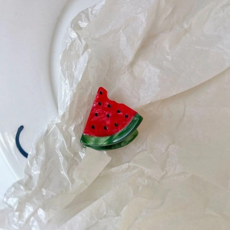 Cartoon Fruit Grabber Cute Strawberry Lemon Cherry  Acetate Hair Clip  Grape Bangs Crushed Hair Clip  Top Clip Hair Accessory