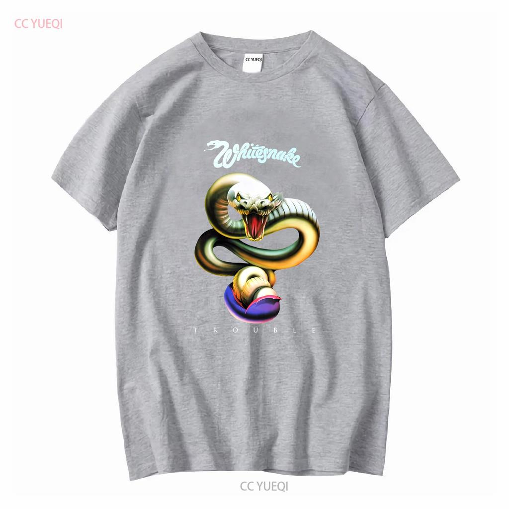 Whitesnake Band Trouble T Shirt Full Size S 5xl Long Or Short Sleeves Vintage Washed Designer Clothes Stretched Stylish