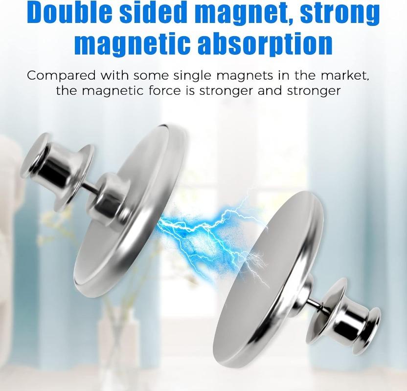 Curtain Magnetic Clips Wall Mounted Magnetic Buckle Shower Curtain Magnet Clips Detachable Window Screen Fixed Closure Fastener