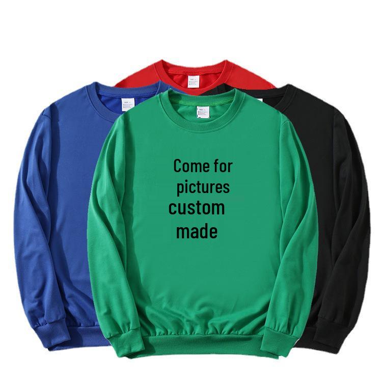 Autumn Solid Color Crew Neck Custom Sweatshirt for Couples & Groups