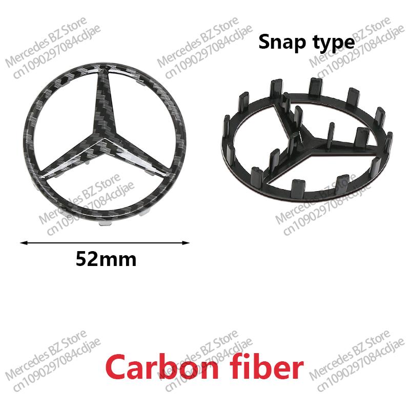 MITV3 ABS 52mm 57mm Car Steering Wheel Logo Badge For Mercedes Benz C E S Series CLA CLS W212 W205 W204 Emblem Styling Accessories