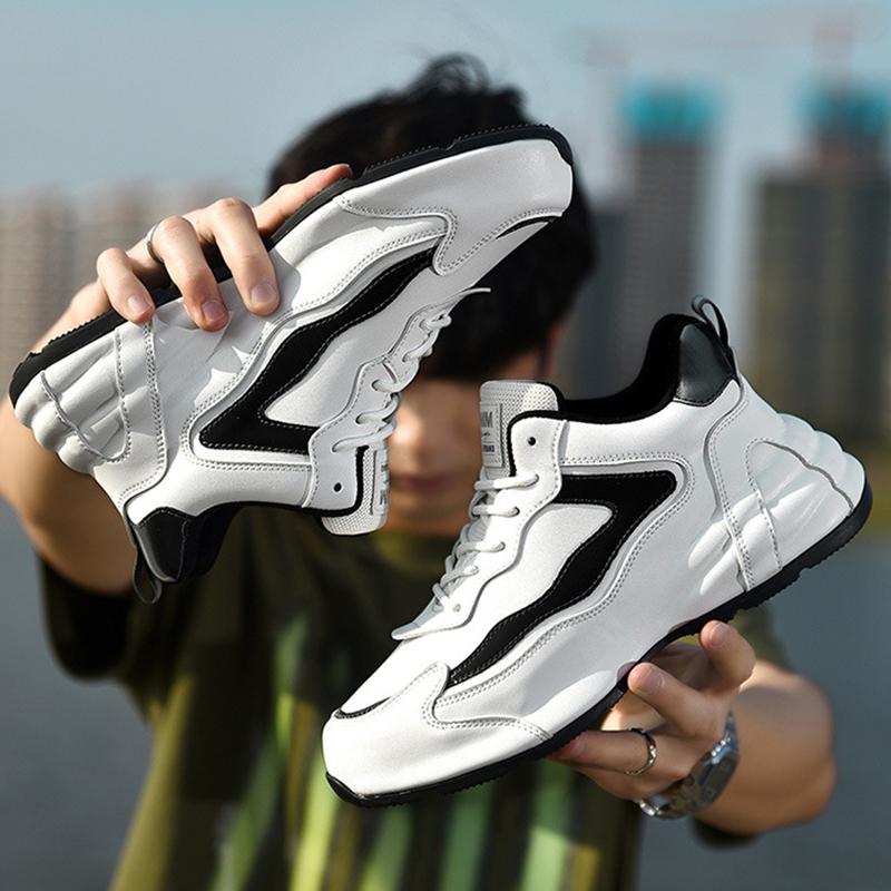 Men Breathable Elevator Shoes Height Increase Sneakers for Men 10cm Sports Casual Invisible Inner Heightening 6/8cm White Shoes