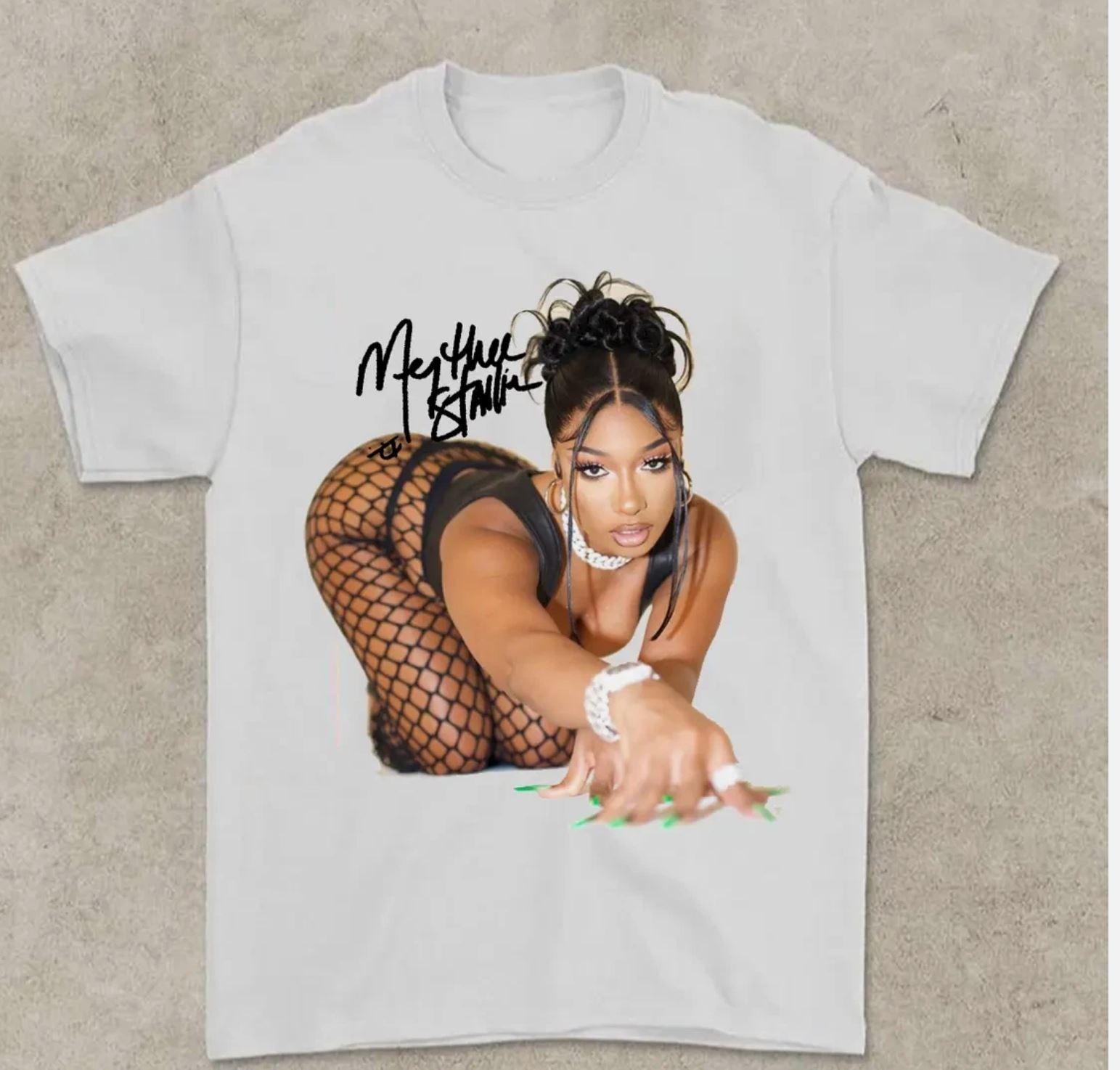 Megan Thee Stallion White T-Shirt Cotton Full Size Unisex S-5XL S