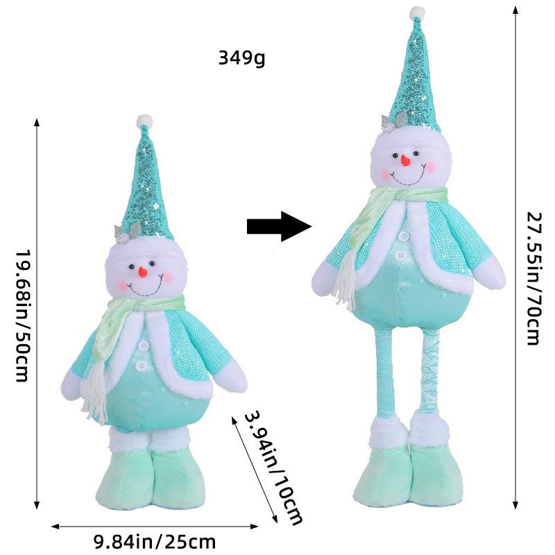 Eine Vielzahl von Weihnachts-Steh-Teleskoppuppenhotelfenster Weihnachtsschneemann-Elchpuppen-dekorative Verzierungen