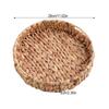 Natural Water Hyacinth Storage Baskets Round Basket Tray Fruit Tray Grass Weaving Storage Serving Trays with Handle