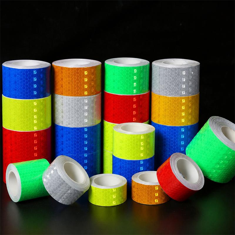5cm width Reflective Tape 1/3/5/8m Safety Warning Sticker Reflector Protective Tape Strip Film for Trucks Auto Motorcycle VanPinstriping Tape 3