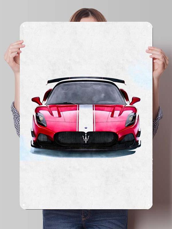 Maserati Classic Car Metal Poster Bedroom Decoration Living Room Decor Men Custom Metal Tin Signs for Garage Wall Art Decoration