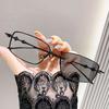 Color Changing Fashion Anti Blue Light Metal Flat Mirror Internet Famous Student Non Prescription Small Box Glasses 023