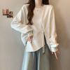 Spring Internet Celebrity New Fashion Sweatshirt for Women with Irregular Zipper and Versatile Top Trendy Design
