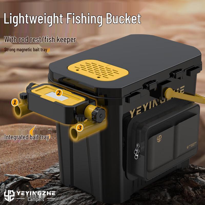 Multifunktionaler Angelkübel & Köderbox mit Sitz