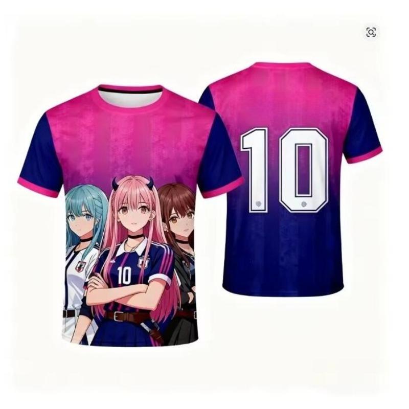 3D Print Cartoon Anime T Shirt Kids Fan Edition Football Soccer Training Jersey Sportswear Top