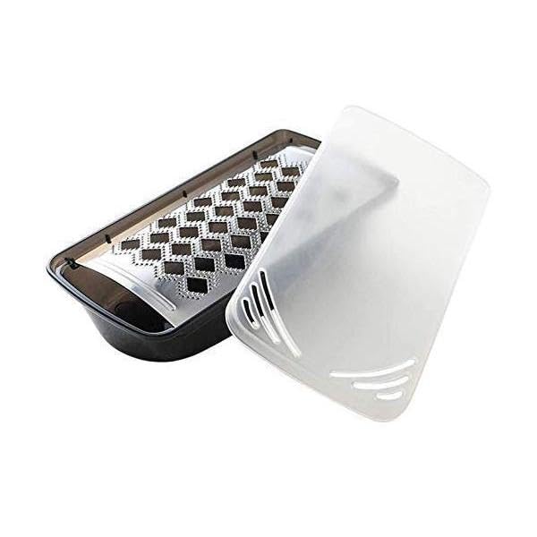 Ernest genuine product stainless steel grater A76911 made Japan Tsubame Sanjo fluffy daikon fine sharpening compact finish draining lid non-slip.
