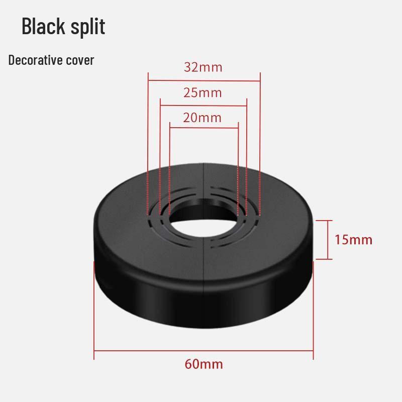 Dekorativní kryt sprchové hlavice děleného typu bez vrásek se zadním košíkem