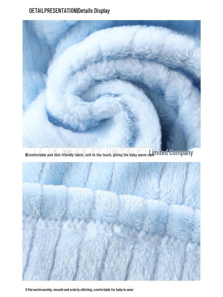 Thick Warm Flannel Pajama Set for Toddlers - Boys & Girls, Autumn/Winter Collection