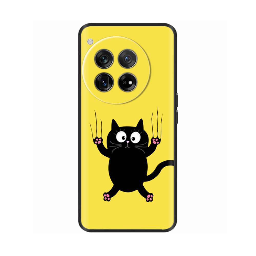 Para OnePlus 12 Funda de Teléfono Negra de TPU Suave Para One plus 12R Carcasa En Oneplus12 5G 1+12 Protector Parachoques Silicona Funda Suave Fundas