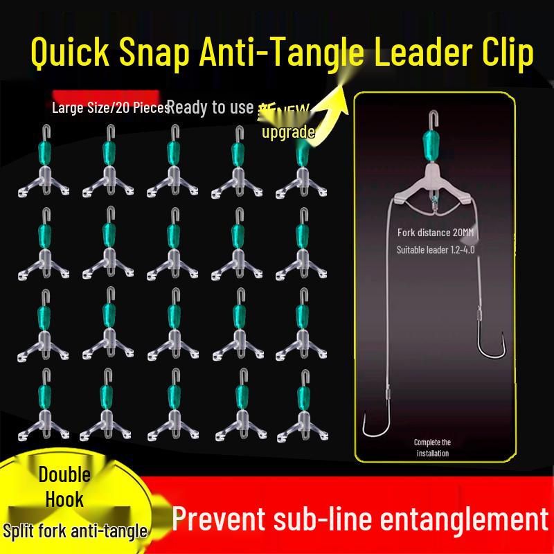 Improved Anti-Tangle Quick-Release Silicone Swivel Leader Connector