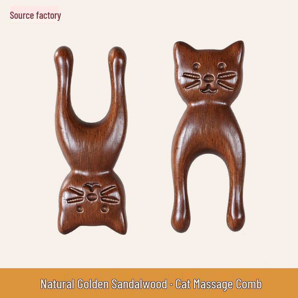 Red Sandalwood Scalp Massage Comb for Gua Sha Therapy and Beauty.