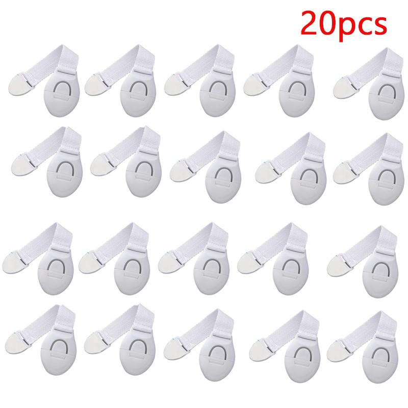 10/20Pcs Baby Safety Latch Drawer Webbing Safety Lock Multifunctional Protection Cloth Belt Lock Drawer Lock Cabinet Door Locks