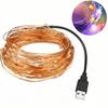 USB Powered Copper String Lights, Fairy Lights, and Starlight Lights Are Suitable for Decorating Parties, Weddings Festivals,Halloween,Christmas