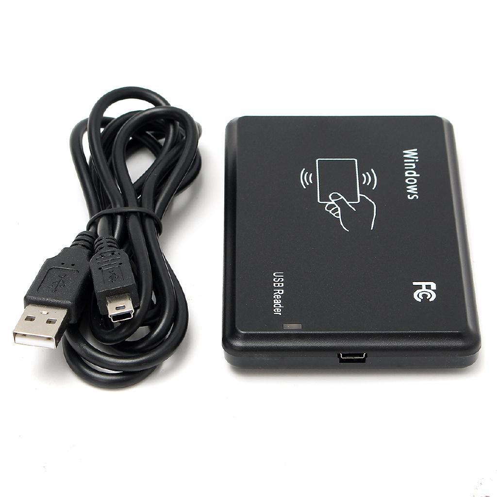 13.56MHZ USB M Ifare RFID Contactless Proximity Sensor Smart Cards/ID Card Reader 14443A with USB Cable Black New