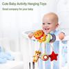 Infant Stroller Toy,Baby Car Seat Toys for Infant Bed Stroller Suitable Pram Crib Plush for Kids Spiral Activity Toy with Rattles and BB Squeaker