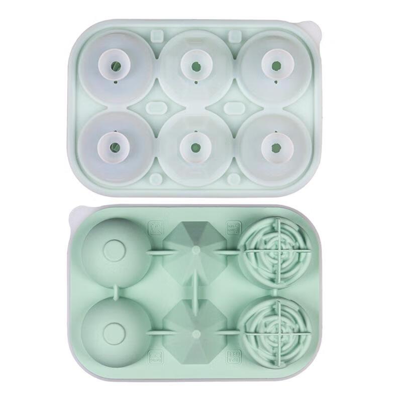 Food-Grade Silicone Ice Cube Mold with Funnel