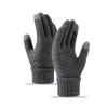 Touch Screen Gloves Winter Warm Knitted Velvet Thickened Windproof Cycling Men and Women Cold-proof Wool Simple Gloves