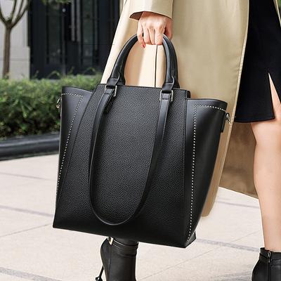 Handbag Texture, Large Capacity Tote Bag, New Minimalist Women's Handbag, High-end Commuting Bucket Bag
