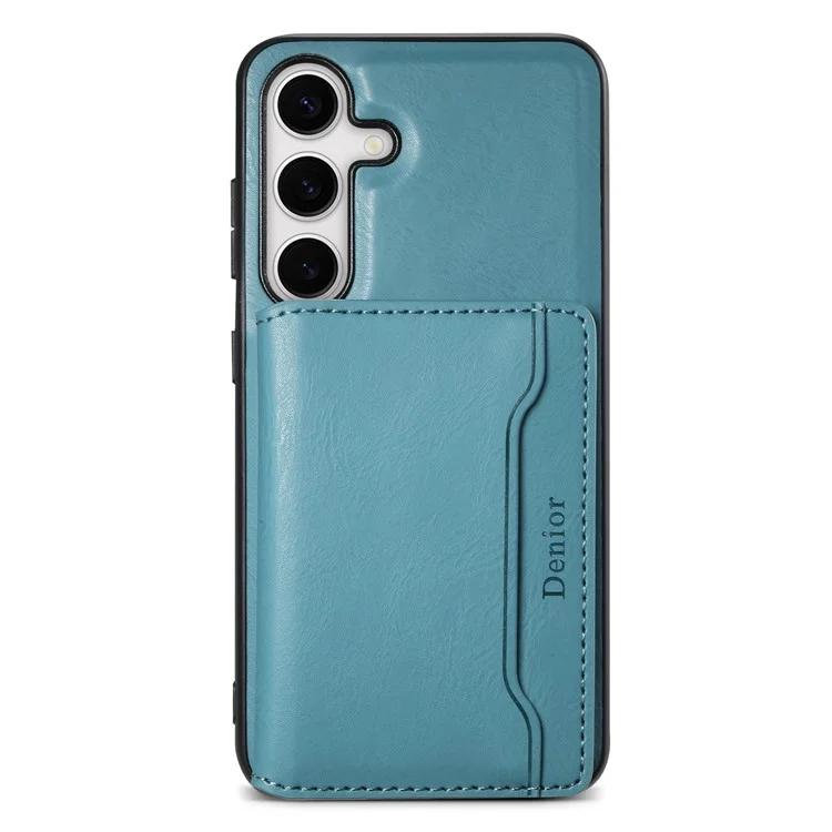 

DENIOR For Samsung Galaxy S24 Magnetic Case Kickstand Phone Cover 2 in 1 Detachable Wallet Back