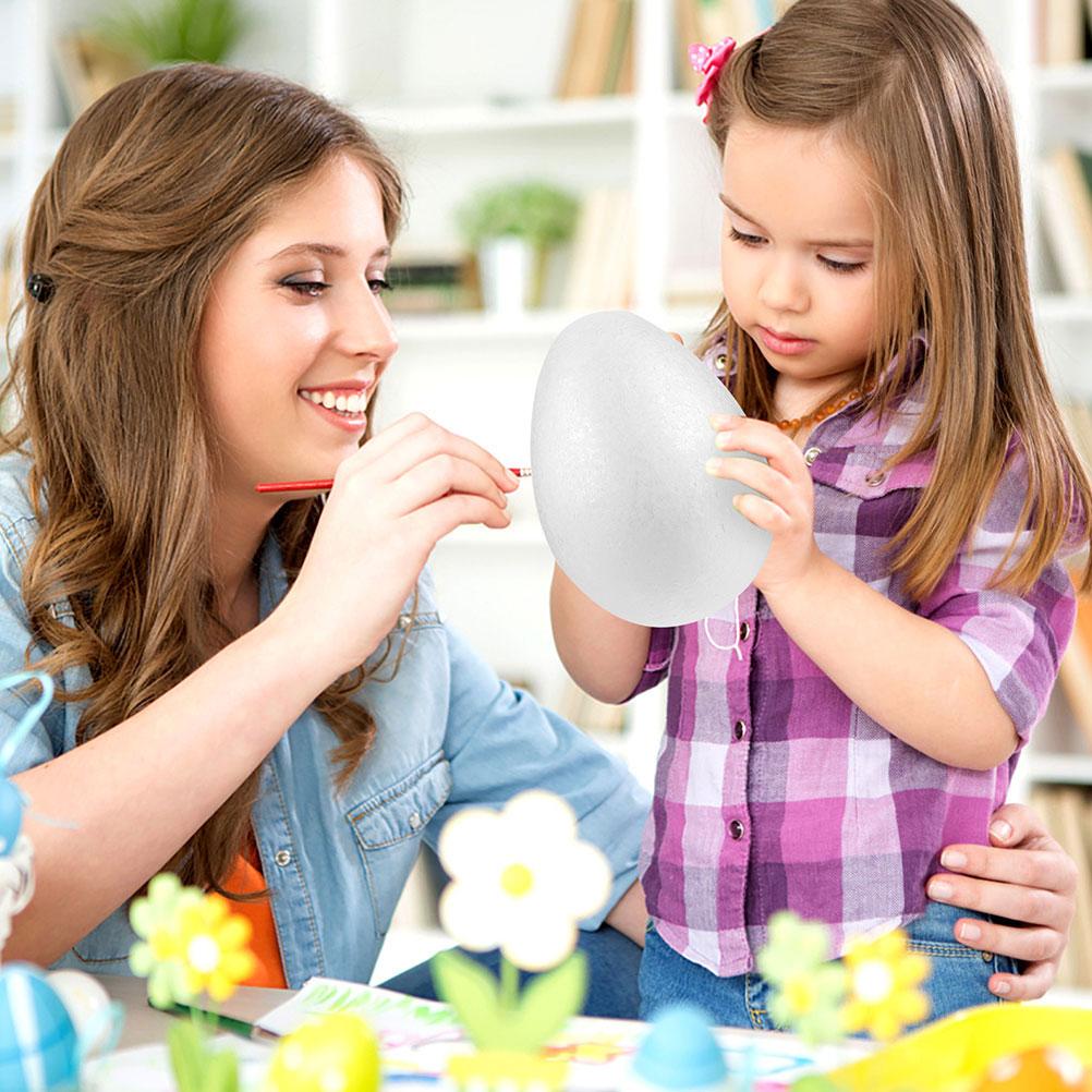 20 cm Weißer Schaumstoff Ei Osterdekoration DIY Bastelprojekt Festliche Partyzubehör Feiertagsdekorationen Künstlich Gefälscht Dekorativ