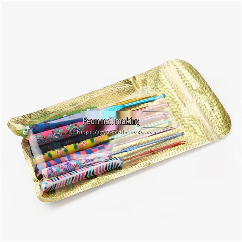 Colorful Crochet Hook Set - 5 Polymer Clay Hooks (CH118-5PCS)