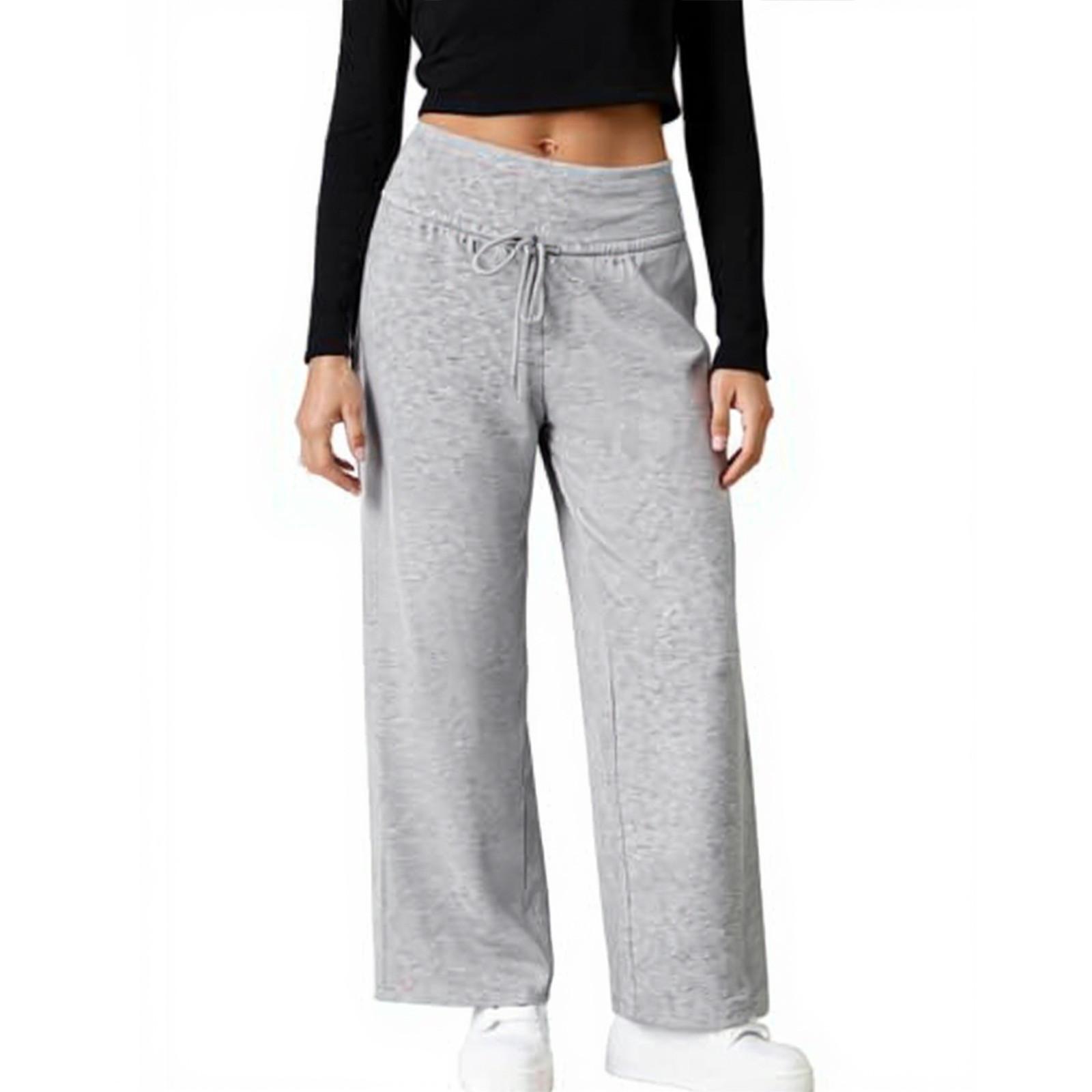 

Женские спортивные штаны с широким поясом, широкие брюки, повседневные штаны на кулиске XXL