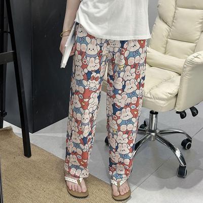 Women's Summer Cartoon Pajama Pants: Versatile Wide-Leg and Shorts Options