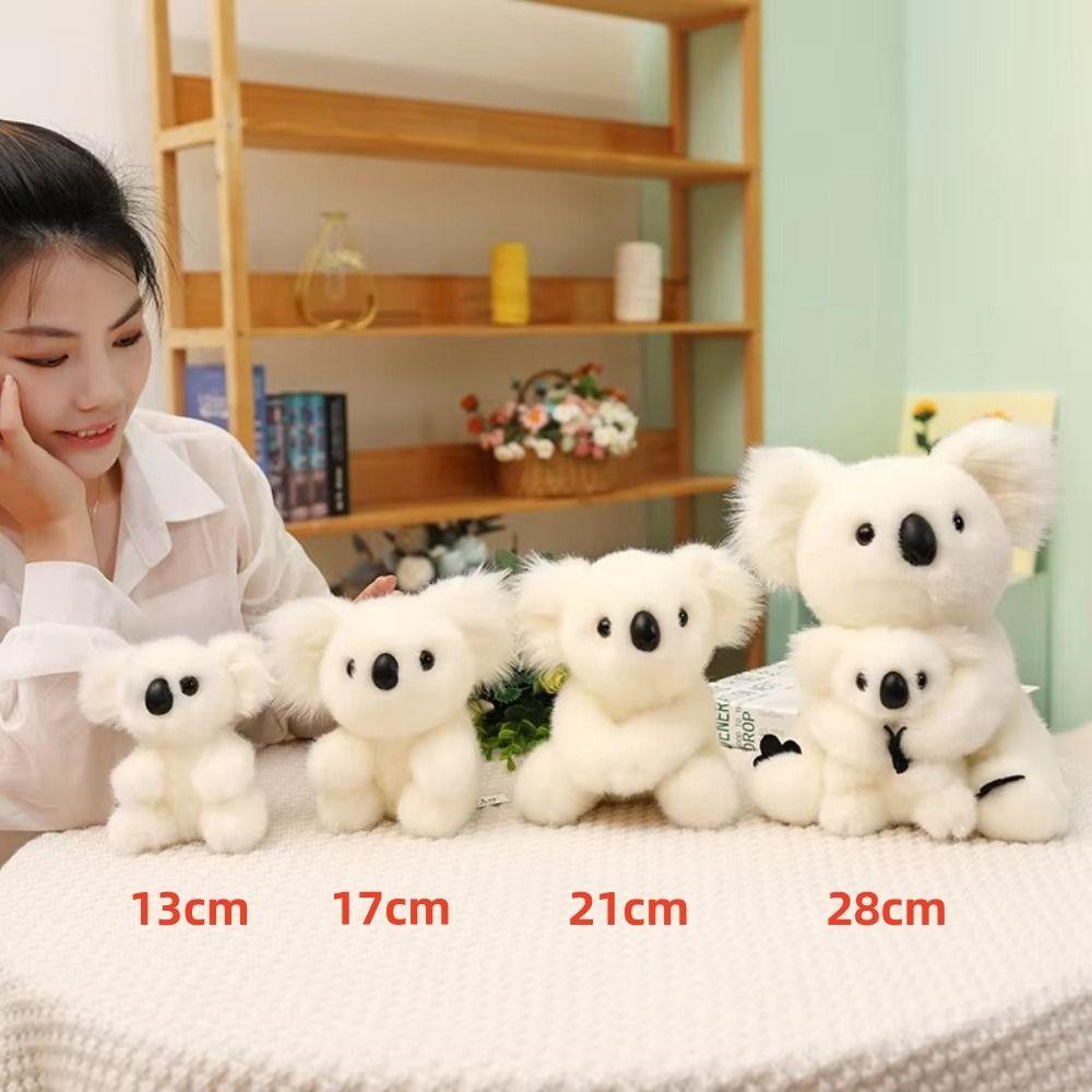 Lovely Australia Koala Furry Koala Bear Fluffty Animal Pillow Dolls Soft Simulation Pendant Keychain For Friend Birthday Gift