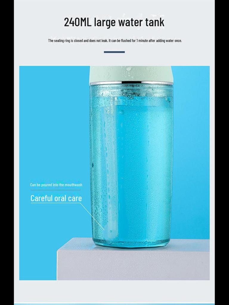 Intelligente elektrische Munddusche: Tragbarer Zahnreiniger mit violettem Licht, wasserdicht, gegen Mundgeruch und zur Aufhellung