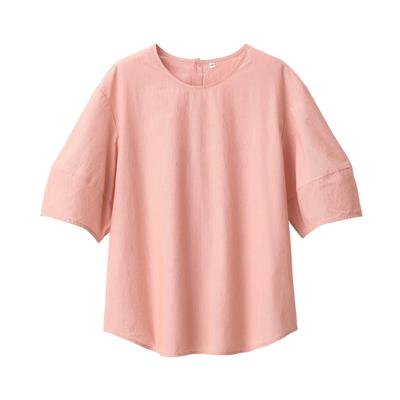 Cool Broad Short Sleeve Blouse BC2JOA4S Orange Stripe L Women's Women's