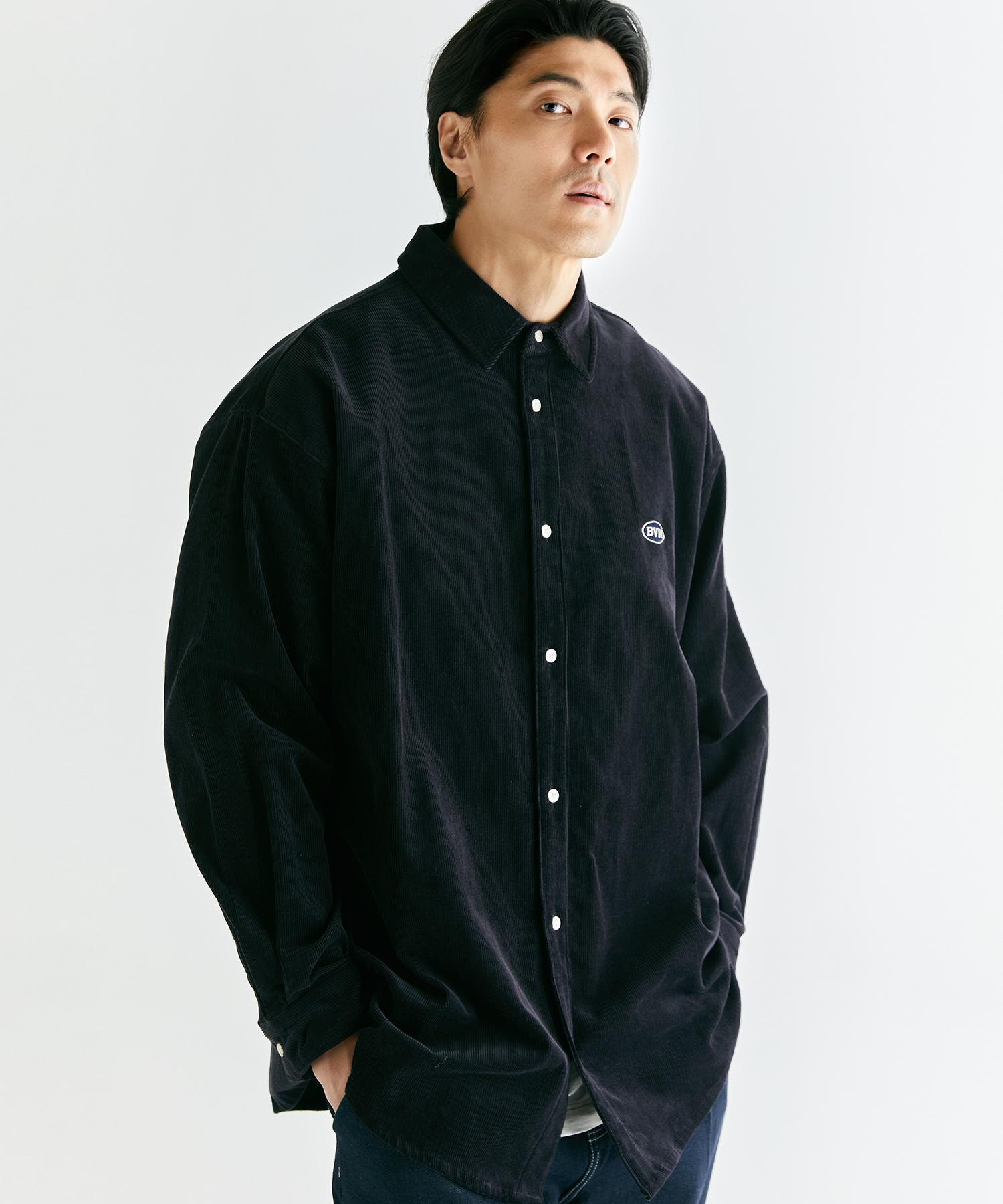 Buboom [Big Size] Bvm Oversized Corduroy Shirt Navy 2_Xxl(115~125)