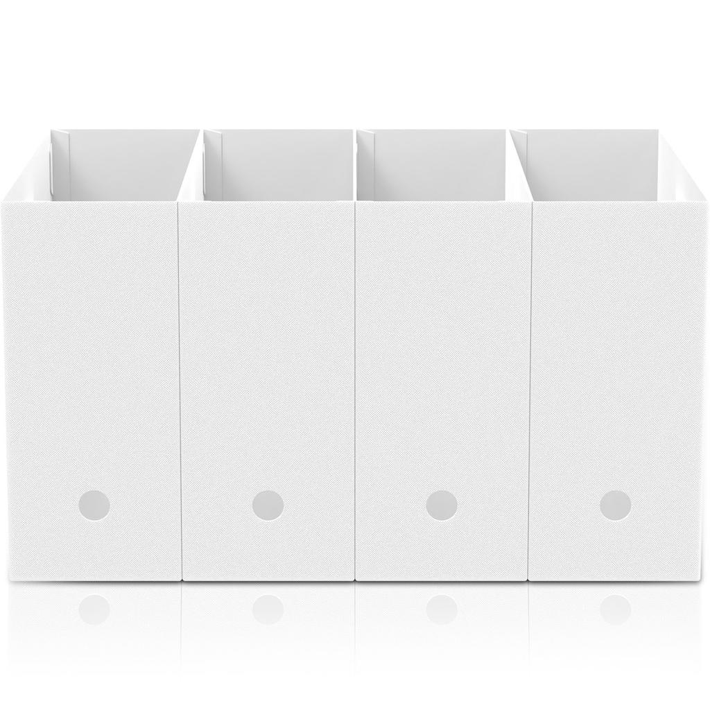 4Pcs Foldable Book Magazine Storage Stand Portable Thickened PP File Organizer for Documents Books Journals Scrapbooks New