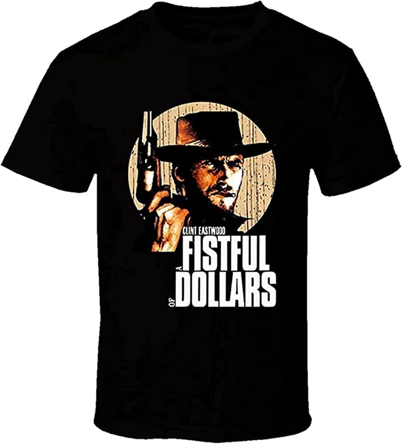 Clint Eastwood Tee Movies 80 s Vintage Fistful of Dollars Mens T Shirt 4XL чёрный