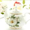 Bone China Flower Tea Cup Set, British Services Coffee Pot, Cups and Saucers, Ceramic Teapot, Sugar Bowl, Milk Jug Suit, Teaware